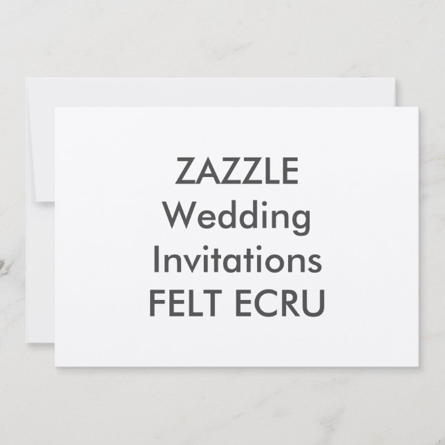 FELT ECRU 7" x 5" Wedding Invitations (Front)
