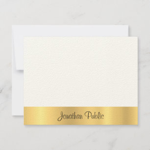 Felt Ecru Modern Elegant Gold Hand Script Template