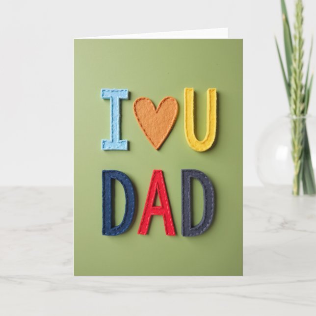 Felt Fathers Day Message Card (Front)