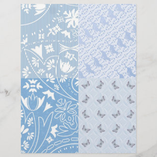 Felt Finish paper Pastel blue butterflies/cats