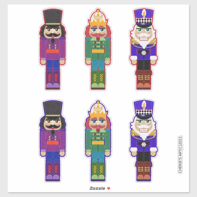 Felt Look Nutcrackers Soldiers Christmas Cheer (Sheet)