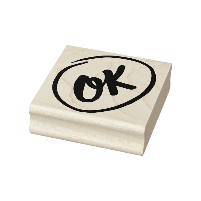 Felt Pen Hand-Drawn Circle OK Art Stamp (Stamp)