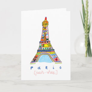 Felt Tip Drawing of Paris Card