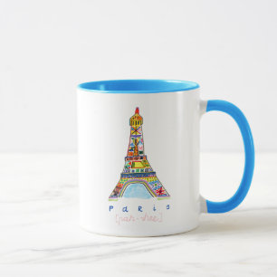 Felt Tip Drawing of Paris Mug