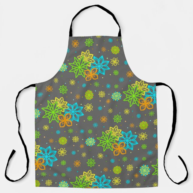 Felt Tip Flowers - Emmy Pattern Apron (Front)