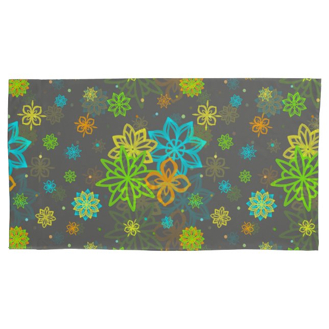 Felt Tip Flowers - Emmy Pattern Pillowcase (Front)