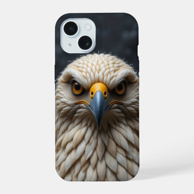 Felted Bird Portrait iPhone 15 Case (Back)