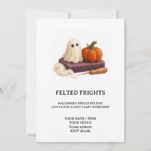 Felted Frights Halloween Needle Felting Workshop Invitation