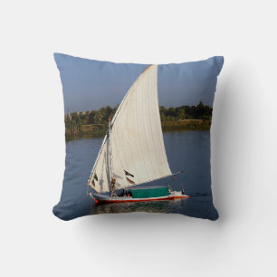 Felucca sailing along the Nile - Aswan, Egypt Cushion