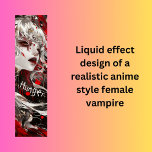 Femaie vampire  skateboard<br><div class="desc">A design that really pops, a female vampire creating in a realistic anime cartoon style, liquid red blood and red and silver to make it all stand out. The word "Hunger" can be edited so you can personalise it the way you want. Generative content. Contact me if you have any...</div>