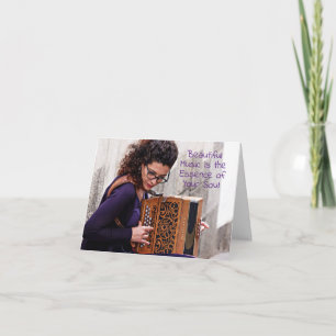 Female Accordion Player Accordionist Birthday Card
