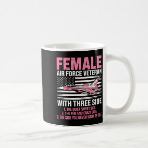 Female air force american patriotic fighter pilot coffee mug