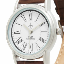 Female Aircraft or Aeroplane Pilot Watch