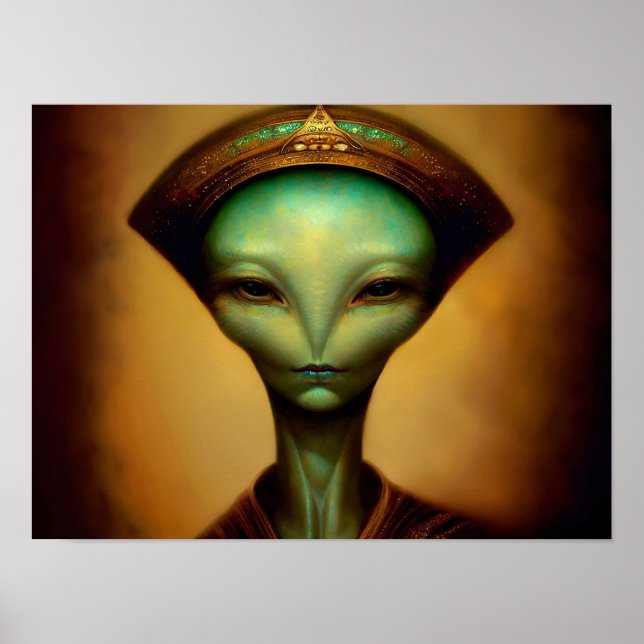 Female Alien Portrait Poster (Front)