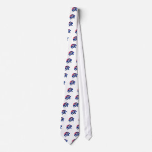 Female American Minuteman Holding Flag Retro Tie