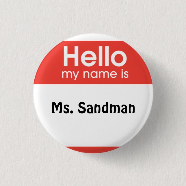 female anaesthesia 3 cm round badge (Front)