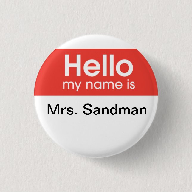 female anaesthesia 3 cm round badge (Front)