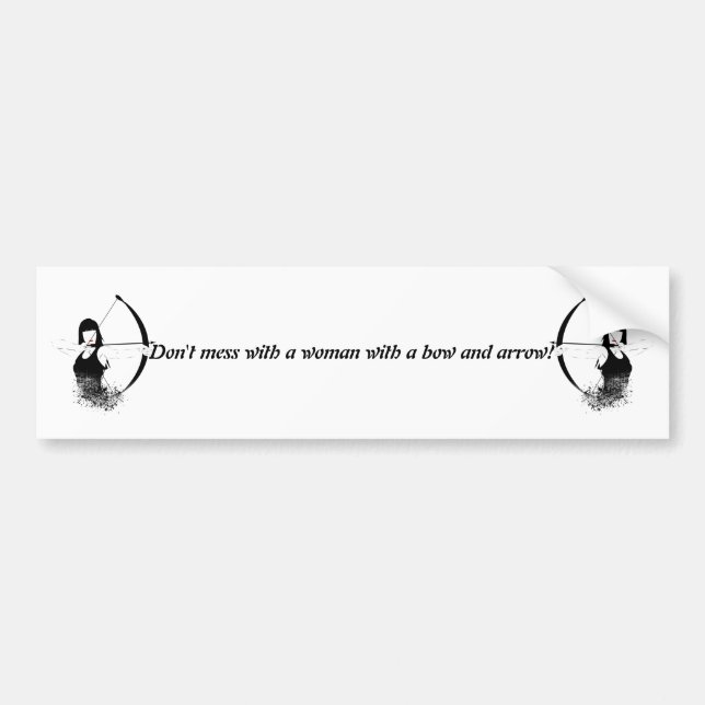 Female Archer Bumper Sticker (Front)