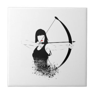 Female Archer Ceramic Tile
