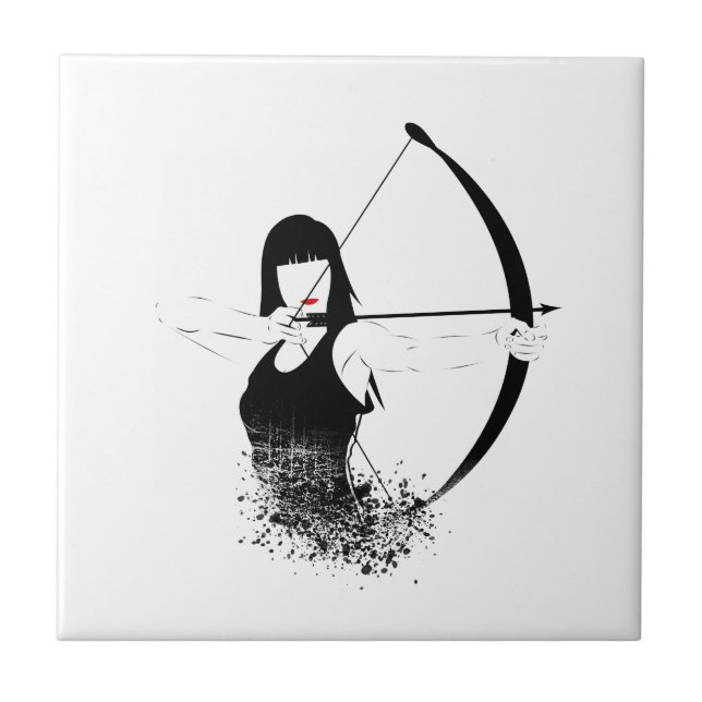Female Archer Ceramic Tile (Front)
