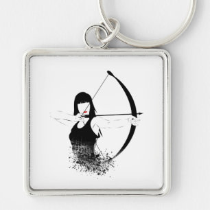 Female Archer Key Ring