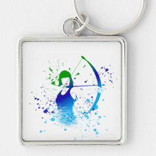 Female Archer Key Ring