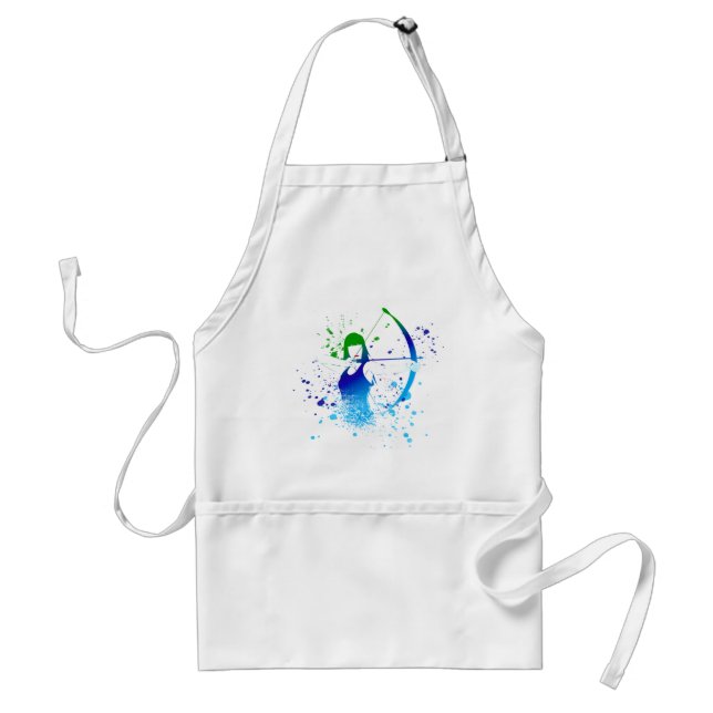 Female Archer Paint Splash Standard Apron (Front)