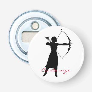 Female Archer Silhouette  Thunder_Cove Bottle Opener