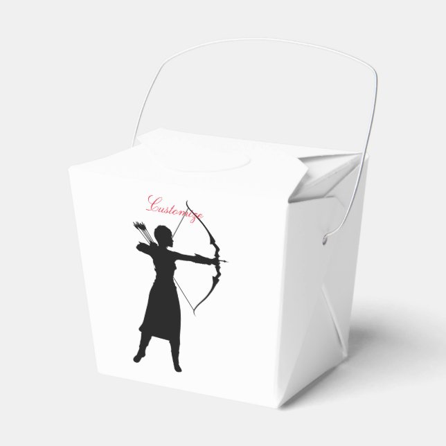 Female Archer Silhouette Thunder_Cove Favour Box (Front Side)