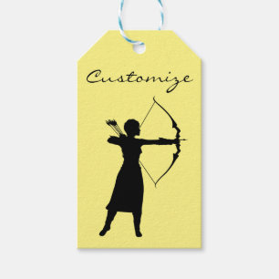 Female Archer Silhouette Thunder_Cove Gift Tags
