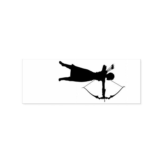 Female Archer Silhouette Thunder_Cove Rubber Stamp (Imprint)