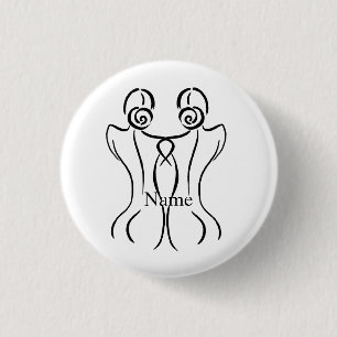 Female Art Illustration Thunder_Cove 3 Cm Round Badge