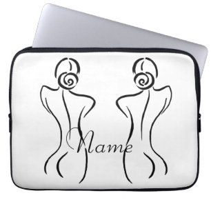 Female Art Illustration Thunder_Cove Laptop Sleeve