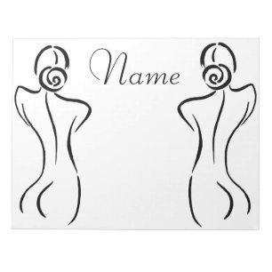 Female Art Illustration Thunder_Cove Notepad