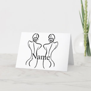 Female Art Illustration Thunder_Cove Thank You Card