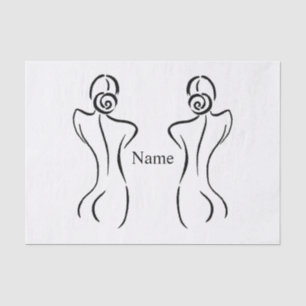 Female Art Illustration Thunder_Cove Tissue Paper