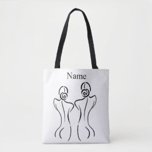 Female Art Illustration Thunder_Cove Tote Bag