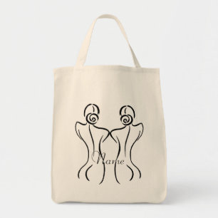 Female Art Illustration Thunder_Cove Tote Bag