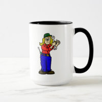 Female Auto Mechanic Mug with Name