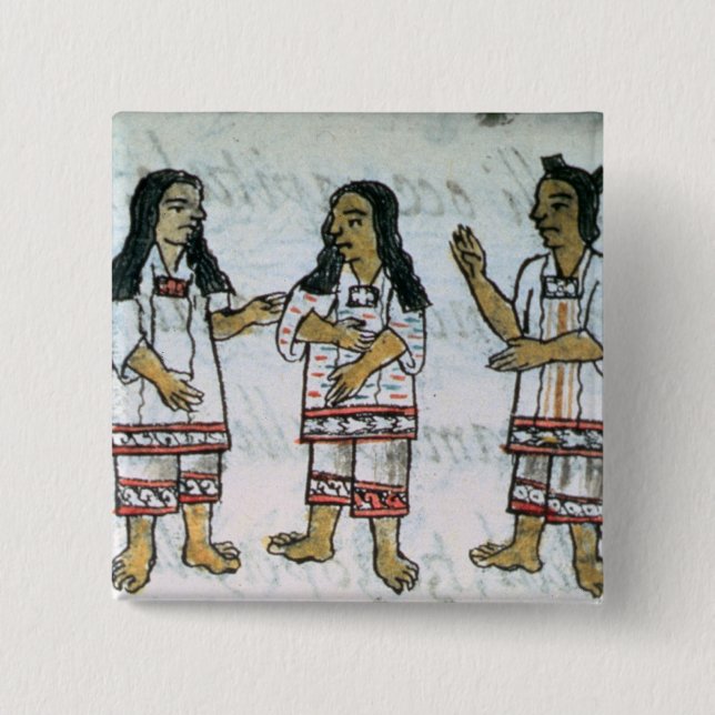 Female Aztec costumes 15 Cm Square Badge (Front)