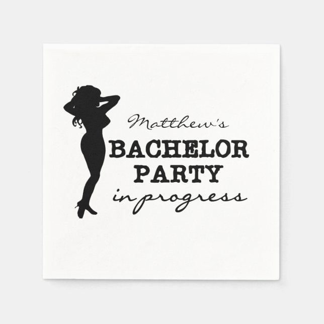 Female Bachelor Party Personalised Paper Napkins (Front)