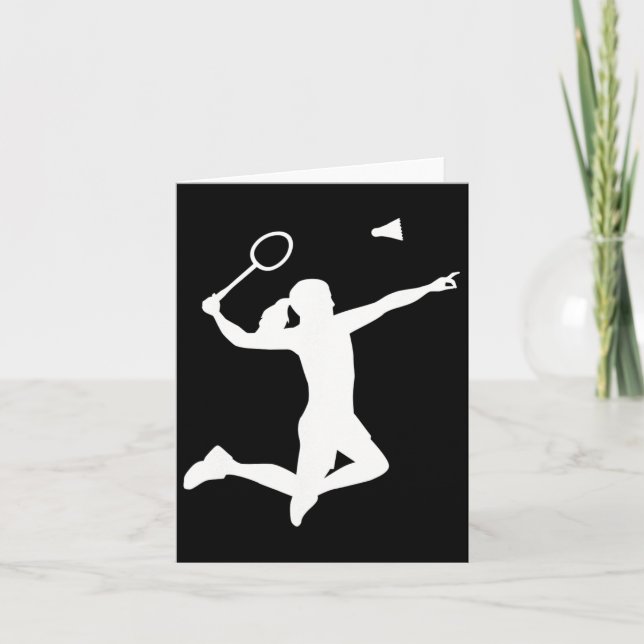 Female Badminton Player  Card (Front)