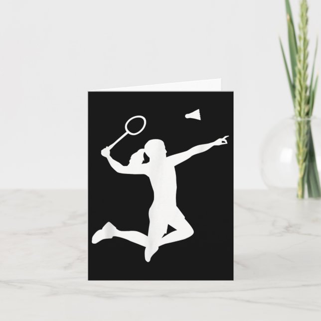 Female Badminton Player  Card (Front)