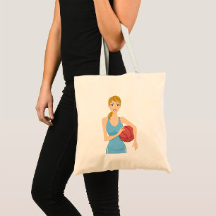 Female Basketballer Sportswoman Tote Bag