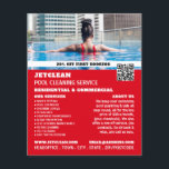 Female Bather Portrait, Swimming Pool Cleaning Flyer<br><div class="desc">Female Bather Portrait,  Swimming Pool Cleaning Service Advertising Flyer by The Business Card Store.</div>