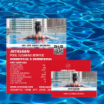 Female Bather Portrait, Swimming Pool Cleaning Flyer<br><div class="desc">Female Bather Portrait,  Swimming Pool Cleaning Service Advertising Flyer by The Business Card Store.</div>