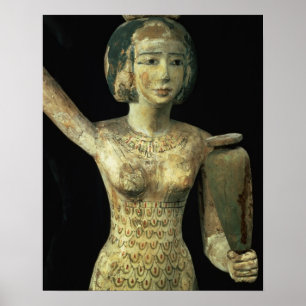Female bearer of offerings carrying a water vase i poster