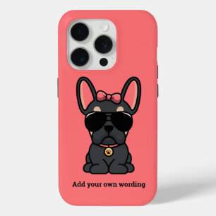 Female Black Tan French Bulldog iPhone 15 Pro Case