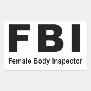 Female Body Inspector Rectangular Sticker