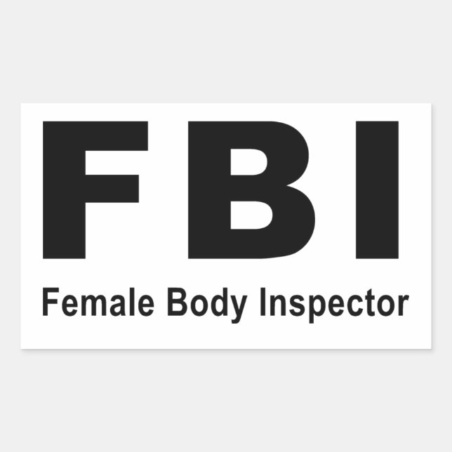 Female Body Inspector Rectangular Sticker (Front)